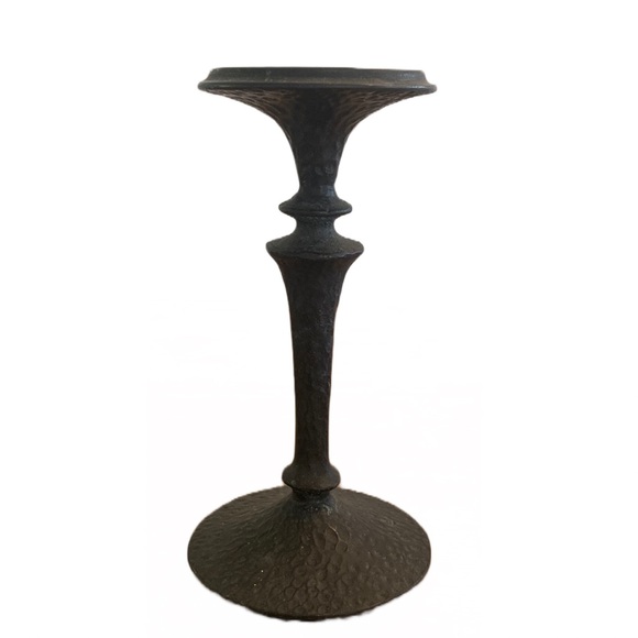 Pottery Barn Accents Pottery Barn Hammered Bronze Pillar Candle